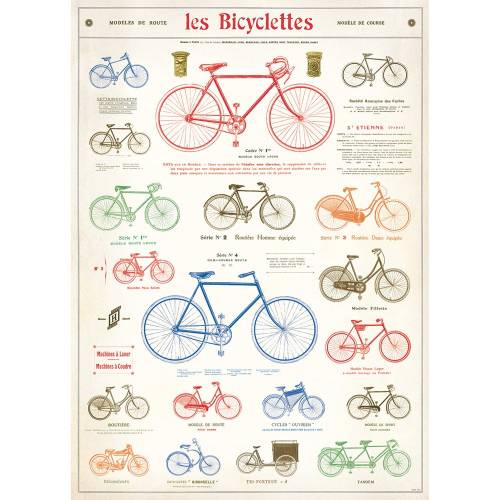 Poster - Les Bicyclettes | Cavallini Papers & Co. Inc.