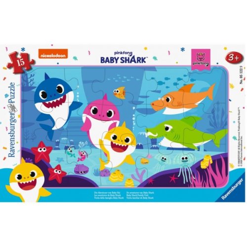 Puzzle 15 piese - Baby Shark | Ravensburger