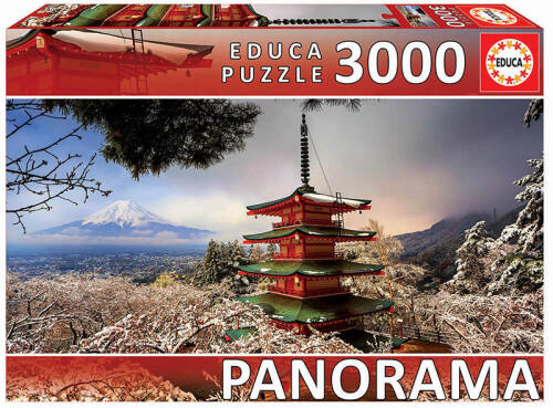Puzzle 3000 piese - Mount Fuji and Chureito Pagoda, Japan - Panorama | Educa