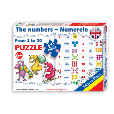 Puzzle - The numbers from 1 to 20 - 60 piese | diana
