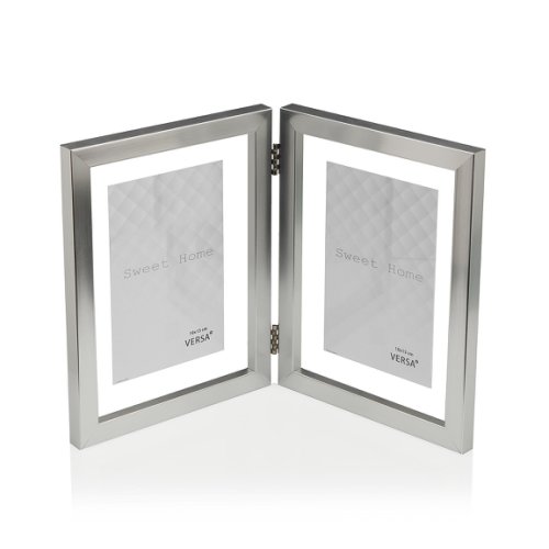 Rama foto dubla - Argintie - 10x15 | Versa