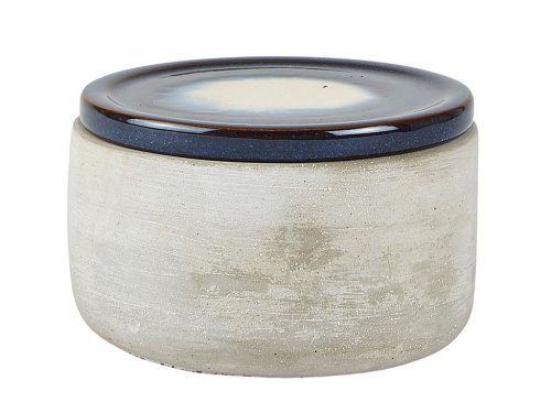Recipient cu capac - Jar with Lid Cement/Ceramic, D12 | Villa Collection