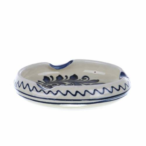 Scrumiera ceramica albastra de corund 11 cm | invie traditia
