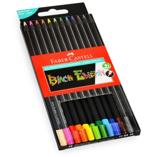 Set 12 creioane colorate - Black Edition | Faber-Castell