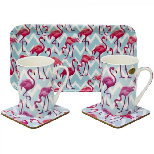 Set 2 cani + coasters + tava - Flamingo Bay | Lesser & Pavey