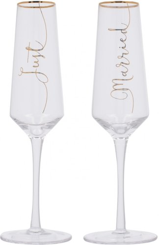 Set 2 pahare - Just Married Flutes | Creative Tops