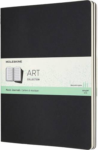 Set 3 caiete - Moleskine Extra Large Art Music - Black | Moleskine