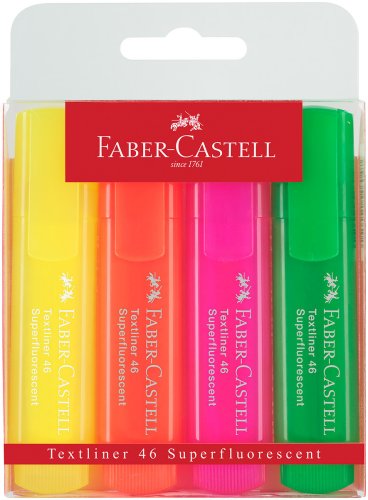Set 4 evidentiatoare - Textliner 46 Superfluorescent | Faber-Castell