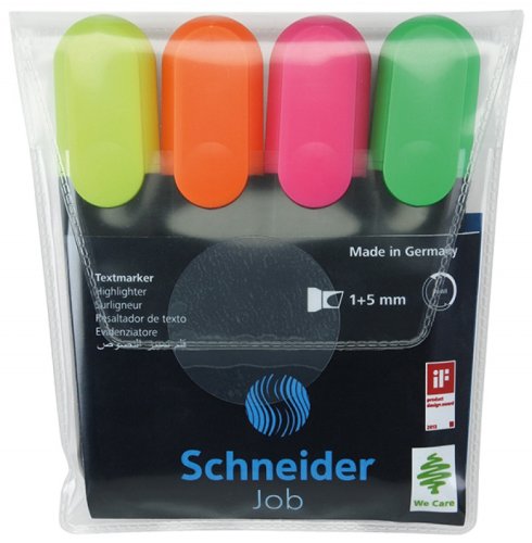 Set 4 markere - Highlighter Job | Schneider