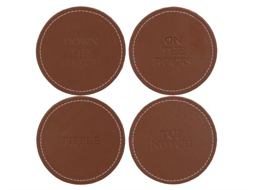 Set 4 suporturi pentru pahar - Faux Leather | Creative Tops