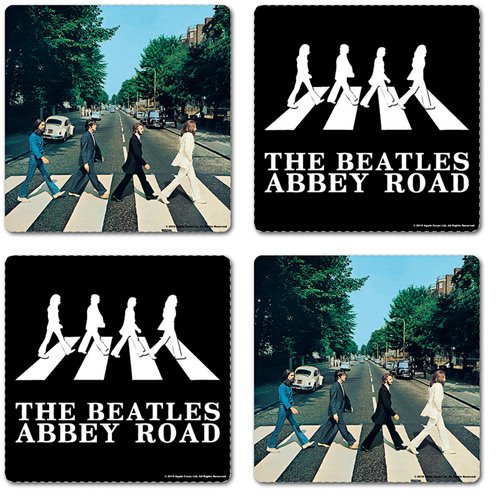 Set 4 suporturi pentru pahare - The Beatles Abbey Road | Rock Off