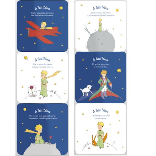 Set 6 suporturi de pahare - Le Petit Prince | Kiub