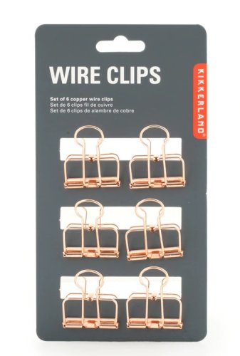 Set clipsuri - Wire Copper | Kikkerland