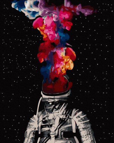Set pictura pe numere - Astronaut abstract | Acuarello