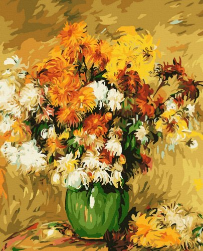 Set pictura pe numere - vaza cu flori de toamna | acuarello