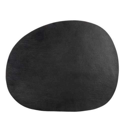 Suport pentru masa - Raw Creative Concept, Recycled Leather Black, 41x33.5 | 