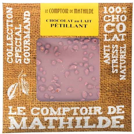 Tableta de ciocolata Comptoir de Mathilde cu lapte si cristale de zahar | Comptoir de Mathilde