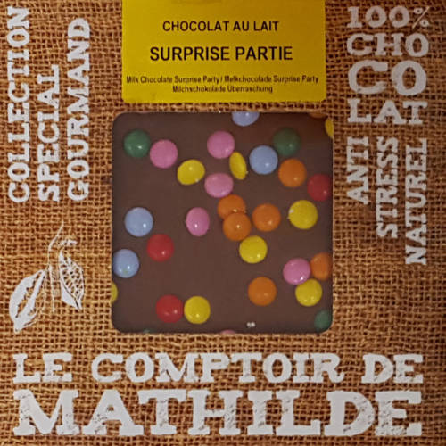 Tableta de ciocolata Comptoir de Mathilde cu lapte si drajeuri | Comptoir de Mathilde