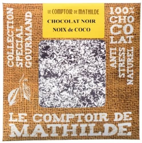 Tableta de ciocolata Comptoir de Mathilde neagra cu cocos | Comptoir de Mathilde