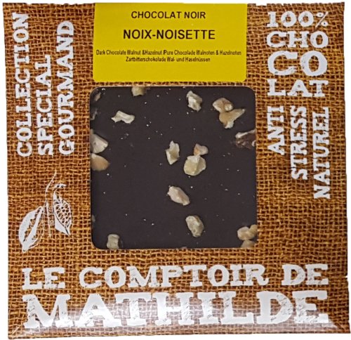 Tableta de ciocolata Comptoir de Mathilde neagra cu nuci si alune | Comptoir de Mathilde
