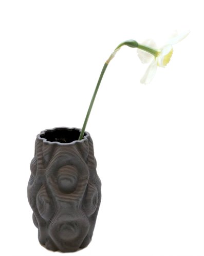 Vaza - circular sine vase gri mat | drag and drop