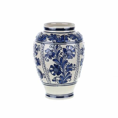 Vaza de ceramica albastra de corund 22 cm | Invie Traditia