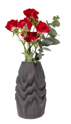 Vaza - melting vase gri mat | drag and drop