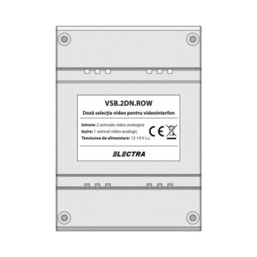 Doza selectie video Smart Electra VSB.2DN.ROW, 2 intrari, 1 iesire, 12-14 Vdc