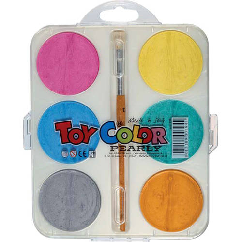 Acuarele perlate Toy Color, 6 culori