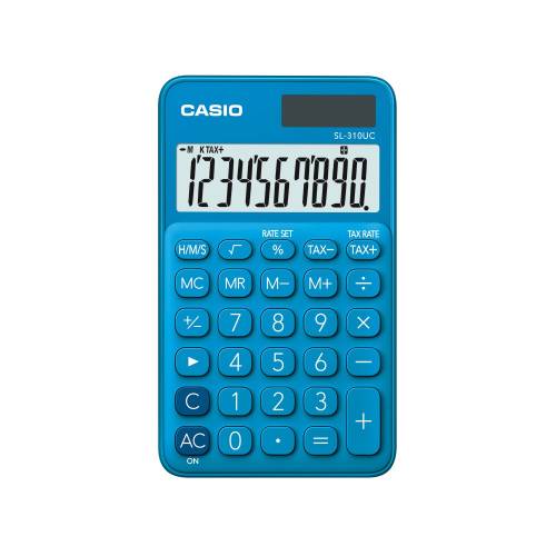 Calculator portabil Casio SL-310UC, 10 digits, albastru