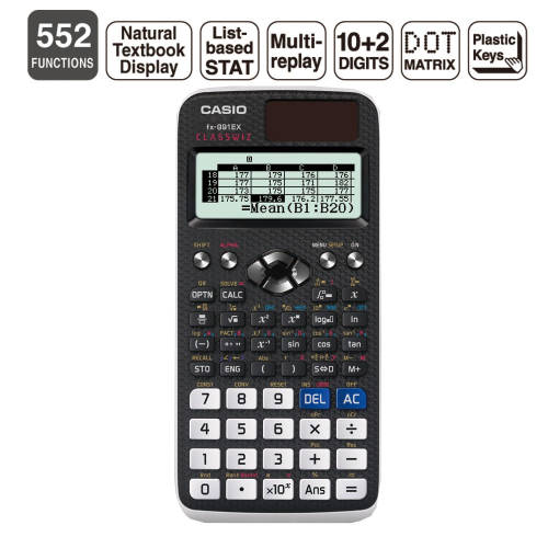 Calculator stiintific Casio FX-991EX, 552 functii