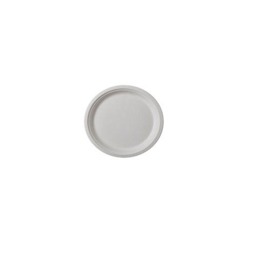 Farfurii trestie rotunde albe, 22 cm, 50 buc