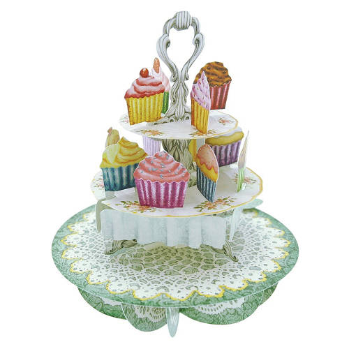Santoro - Felicitare 3d pirouettes, cupcake