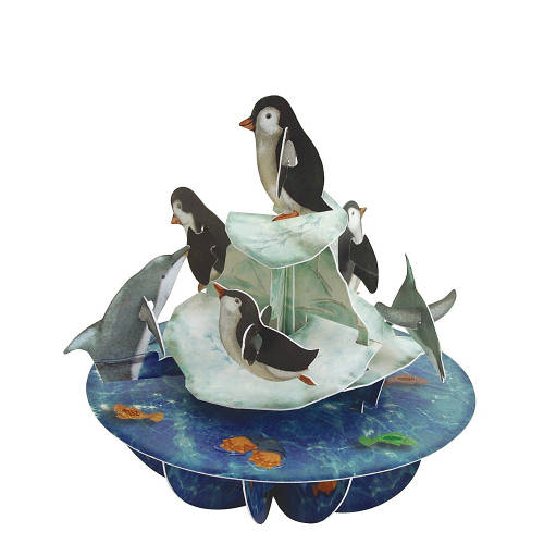 Santoro - Felicitare 3d pirouettes, pinguini