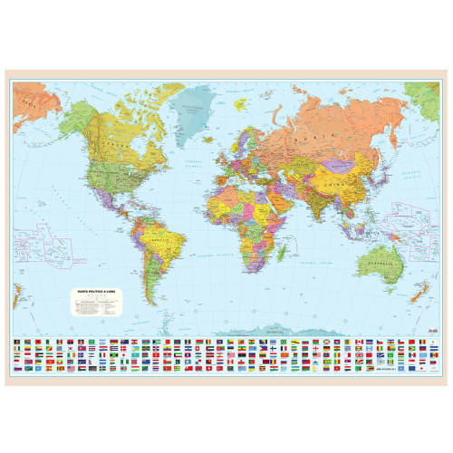 Alte Brand-uri - Harta politica a lumii, 120 x 160 cm, scara 1:20 mil