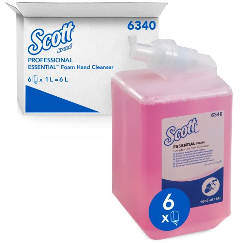 Rezerva sapun spuma KC Scott Essential, roz, 1L, 6buc