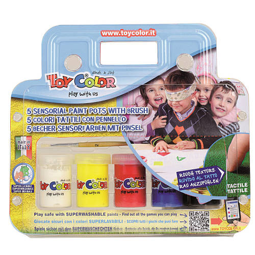 Tempera senzoriala Toy Color, 25 ml, 5 culori