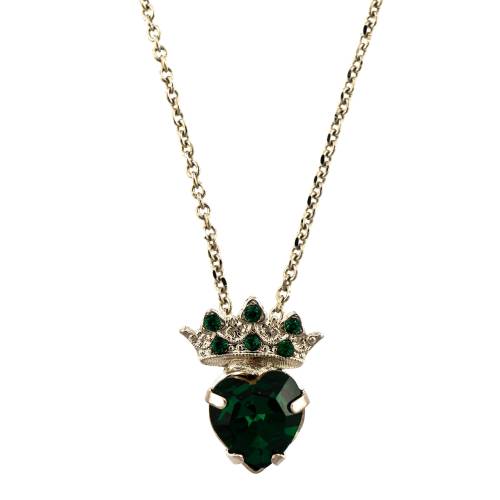 Roxannes - Mariana Jewellery - Pandantiv cu lant emerald placat cu rodiu - 5543-205ro
