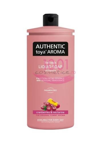 Tomil - Authentic toya aroma sapun lichid revigorant cu merisoare si nectarine rezerva