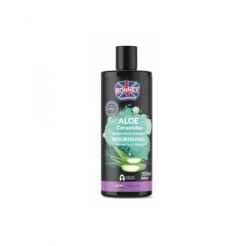 Ronney aloe ceramides professional shampoo nourishing sampon profesional pentru par uscat si lipsit de volum 1000 ml