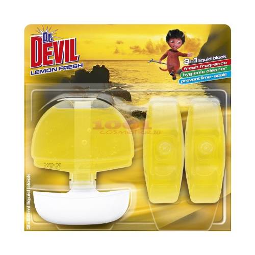 Tomil dr. devil neutro effect odorizant wc + 2 rezerve lemon fresh set