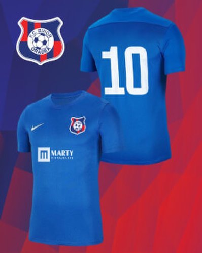 Tricou Nike, replică a tricoului de joc F.C. Bihor, pentru ADULŢI, fără personalizare nume 2022/2023 Stadion Iuliu Bodola