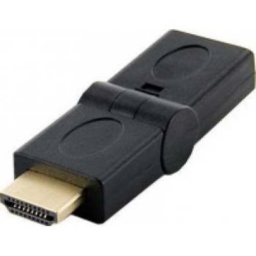 4WORLD Adaptor 4World HDMI [M] > HDMI [F], unghi de 180°, negru