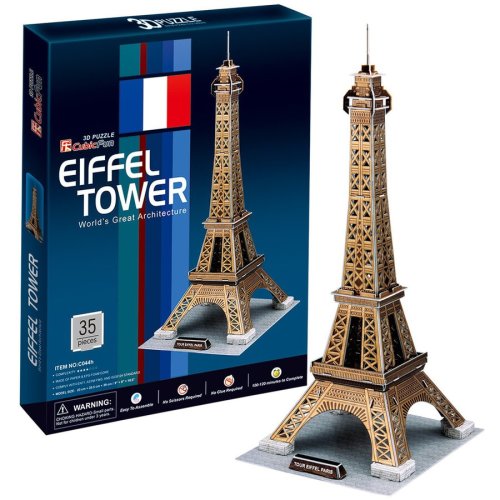 Cubic Fun Puzzle 3D Cubic Fun - Turnul Eiffel, 39 piese