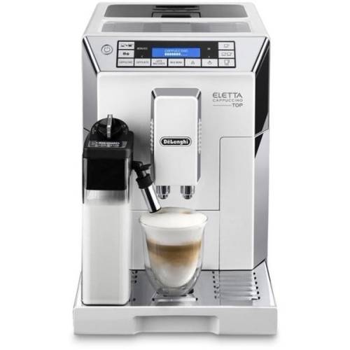Delonghi Masina de cafea DeLonghi ECAM 45.760.W, 1450 W, Curatare automata, Sistem lapte, Filtru de apa, 15 bar, Argintiu/Silver
