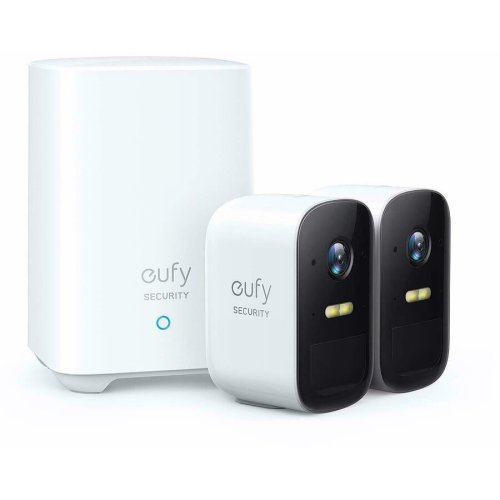 eufy Kit supraveghere video eufyCam 2C by Anker, Security wireless, HD 1080p, IP67, Nightvision, 2 camere video