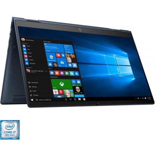 HP Ultrabook HP 13.3'' Elite Dragonfly, FHD IPS Touch, Procesor Intel® Core™ i7-8565U (8M Cache, up to 4.60 GHz), 16GB, 512GB SSD, GMA UHD 620, Win 10 Pro, Blue