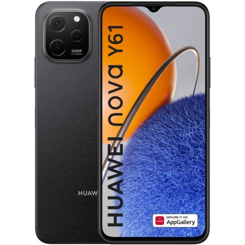 Huawei Telefon mobil Huawei Nova Y61, Dual SIM, 4GB RAM, 64GB, 4G, Midnight Black