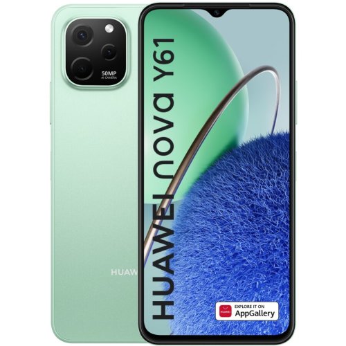 Huawei Telefon mobil Huawei Nova Y61, Dual SIM, 4GB RAM, 64GB, 4G, Mint Green