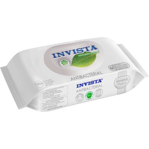 Invista Set 60 Servetele umede antibacteriene Biodegradabile Invista IV3197
